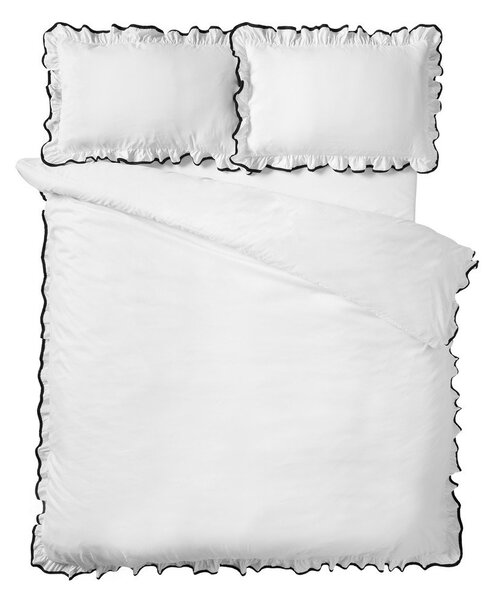 Bílé povlečení na jednolůžko 135x200 cm So Soft Mono Frill – Catherine Lansfield