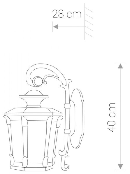 Nowodvorski Lighting Amur venkovní nástěnné svítidlo 1x60 W hnědá 4692