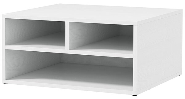 HOMCOM Bílý Organizér na Stůl s 3 Přihrádkami pro Tiskárnu 47 x 40 x 22,5 cm | Aosom