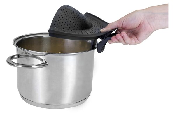 Cedník na těstoviny na hrnec Metaltex Clip On, 28 x 13 cm