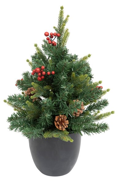 Umělý stromeček v květináči KAPPI se světýlky, 50 cm