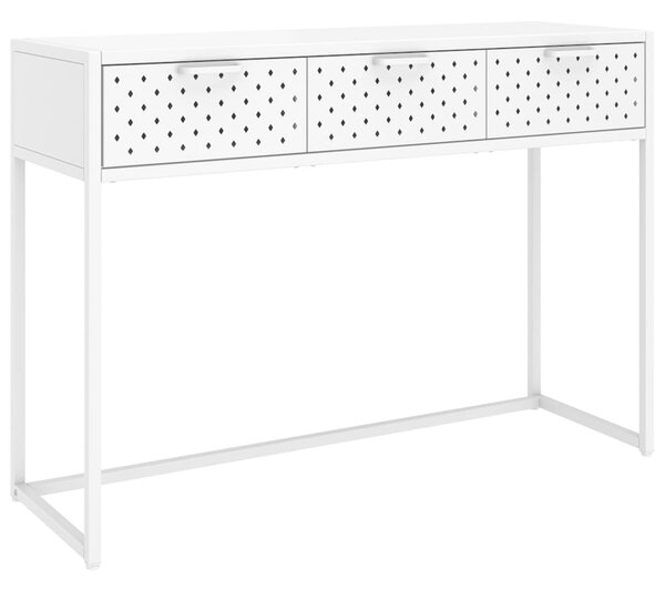 Konzolový stolek bílý 106 x 35 x 75 cm ocel 335893