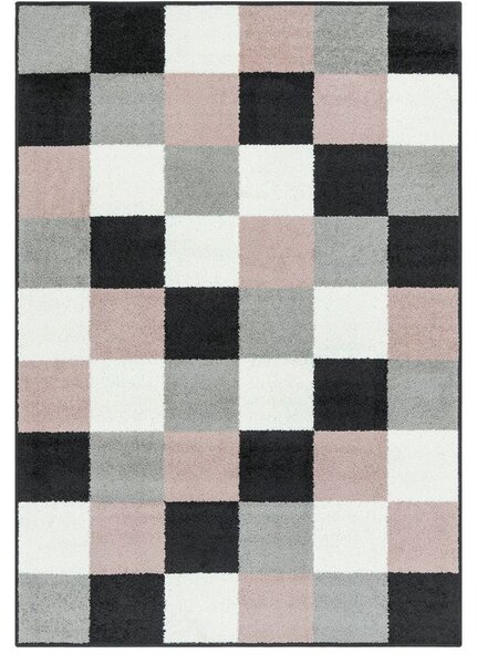 Breno Kusový koberec LOTTO 923/HR5X, 67x120 cm, Vícebarevné/Růžová