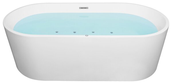 Volně stojící vířivka s LED osvětlením HAVANA 170 x 80 cm Bílá