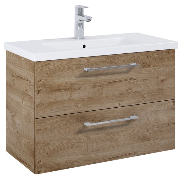 Roca Roma Compact skříňka 80x38.4x53 cm pod umyvadlo závěsná dub A857953808