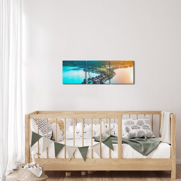Obraz - Bora Bora (s hodinami) (90x30 cm)