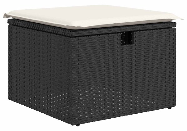 Set pohovek 6 ks Černá a krémová polyratan 3359066