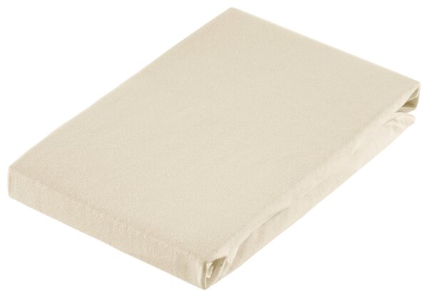 ELASTICKÉ PROSTĚRADLO, žerzej, béžová, 100/220 cm Dieter Knoll - Prostěradla, Online Only