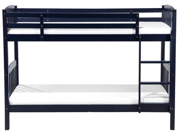 Patrová postel Borovicové dřevo REVIN 90 x 200 cm Námořnická modrá