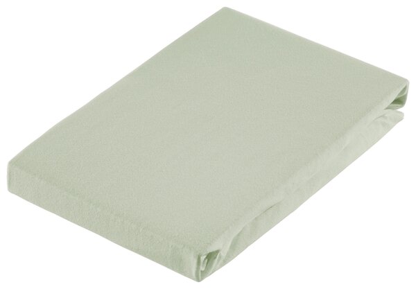 ELASTICKÉ PROSTĚRADLO, žerzej, šalvějově zelená, 100/220 cm Dieter Knoll - Prostěradla, Online Only