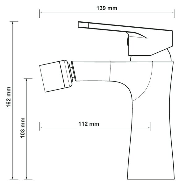 Hagser Della bidetová baterie stojící černá HGR50000031