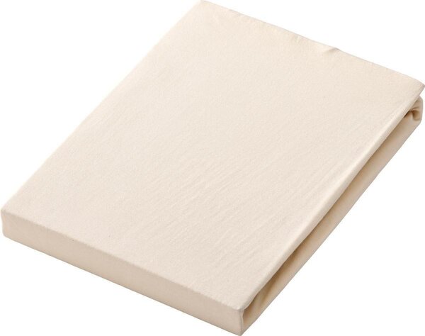 ELASTICKÉ PROSTĚRADLO, žerzej, krémová, 120-130/200-220 cm Novel - Prostěradla, Online Only