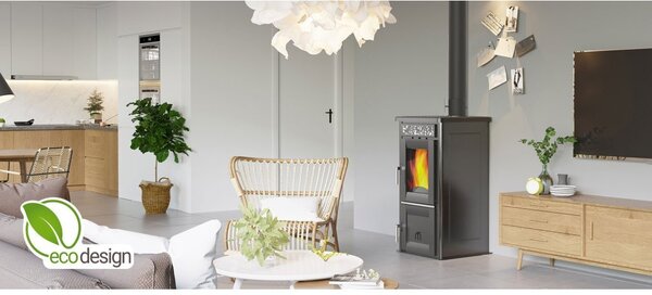 ALFA PLAM, krbová kamna AMELIA ECO 8 kW, antracitová