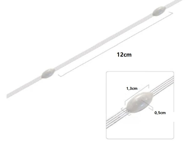 Venkovní světelný vánoční řetěz s šípkovými diodami, teplá bílá, 50m, 500 LED, 8 programů
