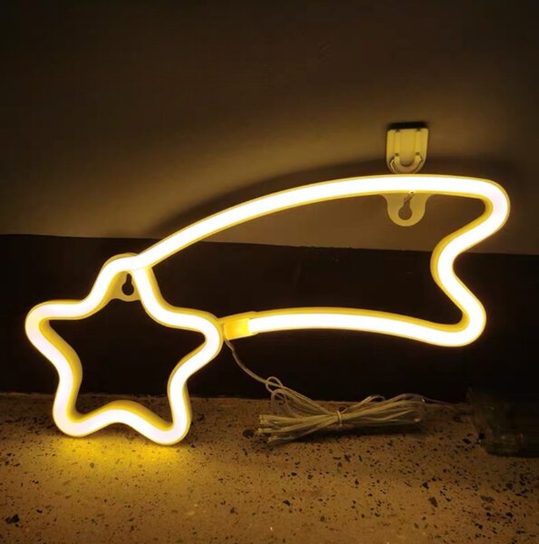 Vánoční LED dekorace, kometa, 67cm, různé barvy na výběr Barva: Různobarevná