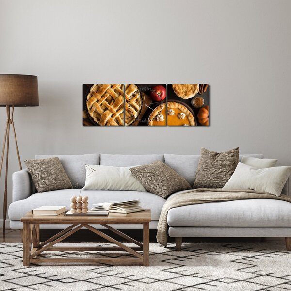 Obraz - Dýňový koláč (s hodinami) (90x30 cm)
