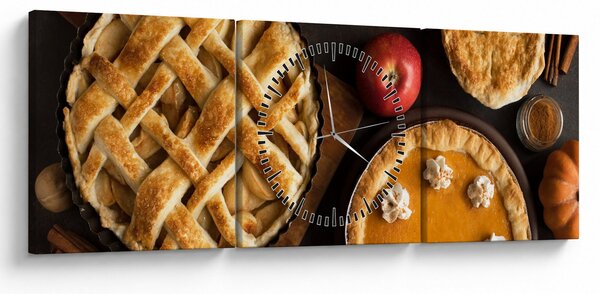 Obraz - Dýňový koláč (s hodinami) (90x30 cm)