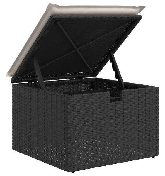 Set pohovek 6 ks Černá a krémová polyratan 3359066