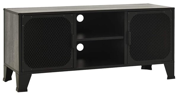 TV skříňka šedá 105 x 36 x 47 cm kov a MDF 335910