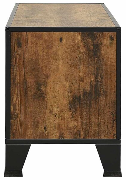 TV skříňka rustikální hnědá 105 x 36 x 47 cm kov a MDF 335909