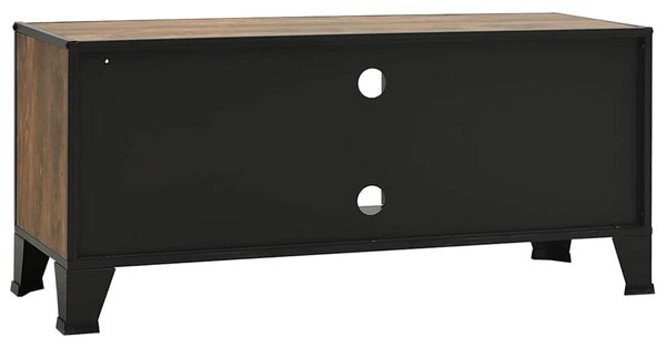 TV skříňka rustikální hnědá 105 x 36 x 47 cm kov a MDF 335909