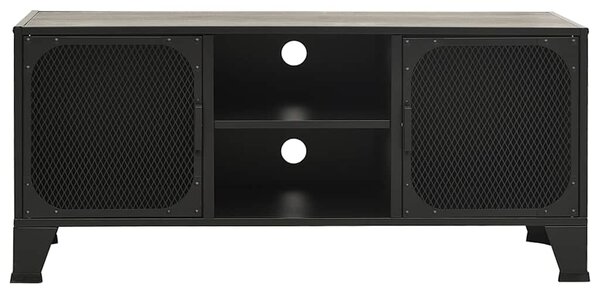 TV skříňka šedá 105 x 36 x 47 cm kov a MDF 335910