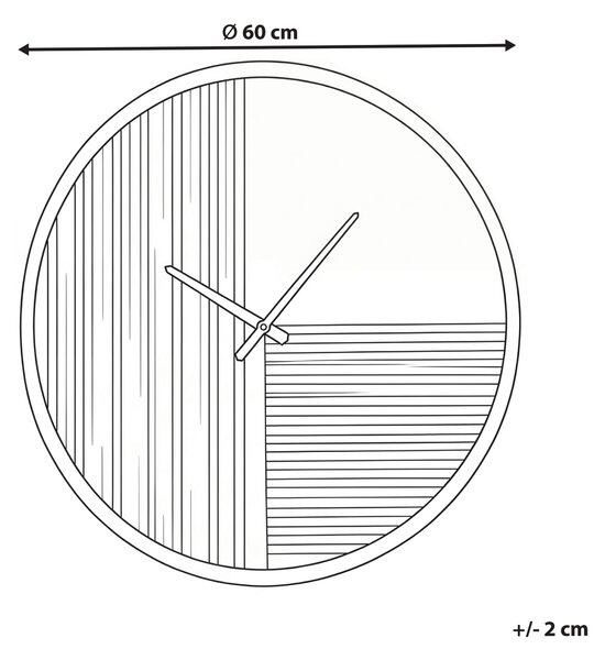 Nástěnné hodiny DURTAL 60 cm Hnědá