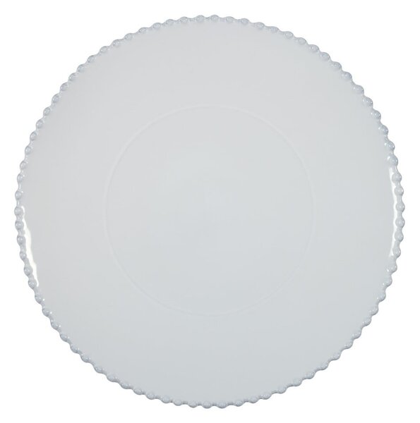 Bílý kameninový servírovací talíř Costa Nova Pearl, ⌀ 33 cm