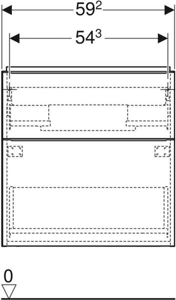 Geberit iCon skříňka 59.2x47.6x61.5 cm pod umyvadlo závěsná láva 502.303.JK.1