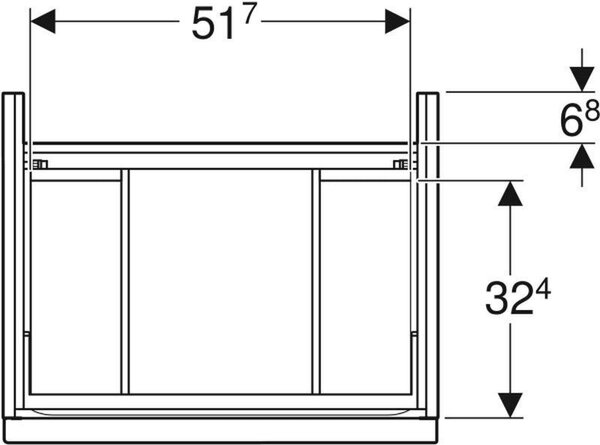 Geberit iCon skříňka 59.2x47.6x61.5 cm pod umyvadlo závěsná láva 502.303.JK.1