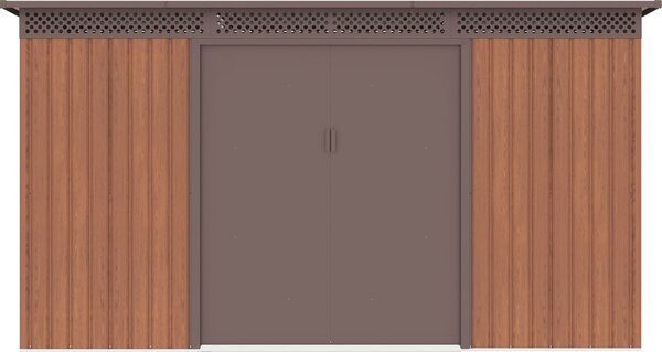 Zahradní domek G21 GRAH 483 - 340 x 142 cm, hnědý