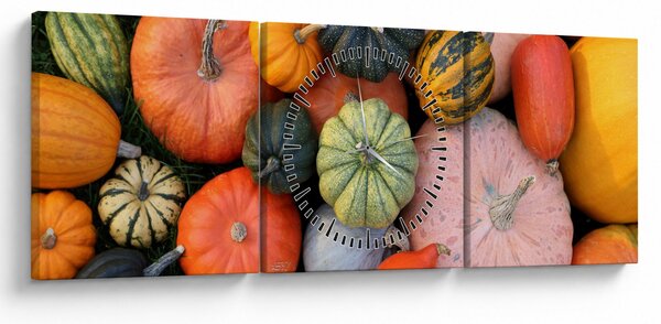 Obraz - Dýně (s hodinami) (90x30 cm)