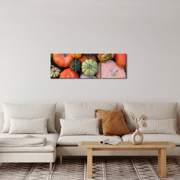 Obraz - Dýně (s hodinami) (90x30 cm)