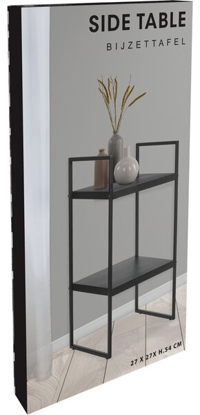 Loftový odkládací stolek FILI z kovu, 27 x 27 x 54 cm