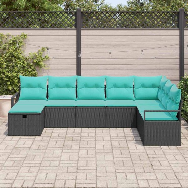 Set pohovek 8 ks Černá polyratan 3359235