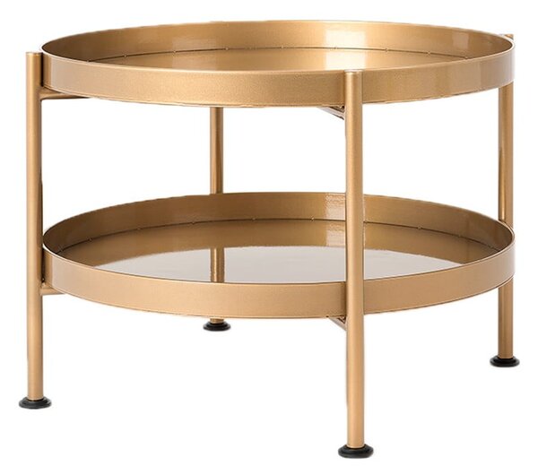 Konferenční stolek ve zlaté barvě Custom Form Hanna, ⌀ 60 cm