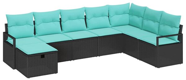 Set pohovek 8 ks Černá polyratan 3359235