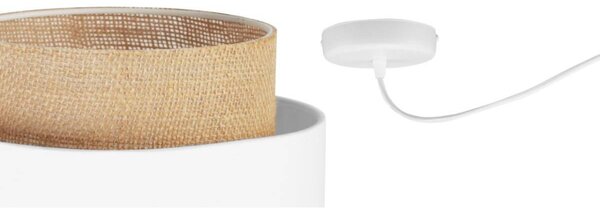Závěsné svítidlo Boho Spider, 1x jutové/bílé textilní stínítko