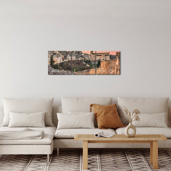 Obraz - Gravina in Puglia, Itálie (s hodinami) (90x30 cm)