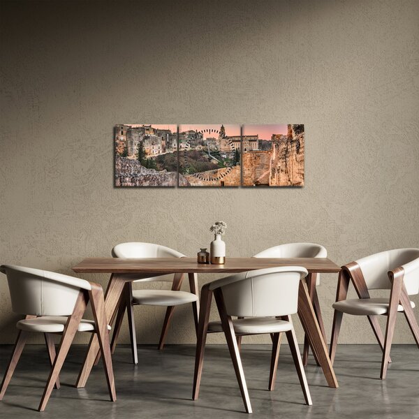 Obraz - Gravina in Puglia, Itálie (s hodinami) (90x30 cm)