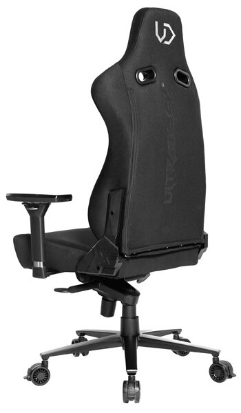 Herní křeslo Ultradesk Throne – kov, látka, černá, nosnost 150 kg