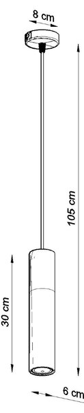 Sollux Lighting Závěsné svítidlo BORGIO 1 bílé