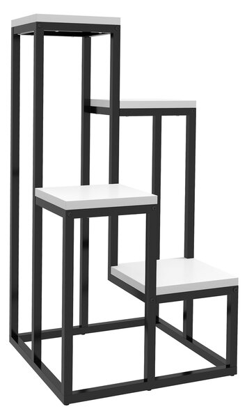 Outsunny Stojan na rostliny s 4 policemi různých výšek - 34 x 34 x 66 cm | Aosom
