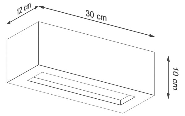 Sollux Lighting Nástěnné svítidlo VEGA 30 beton