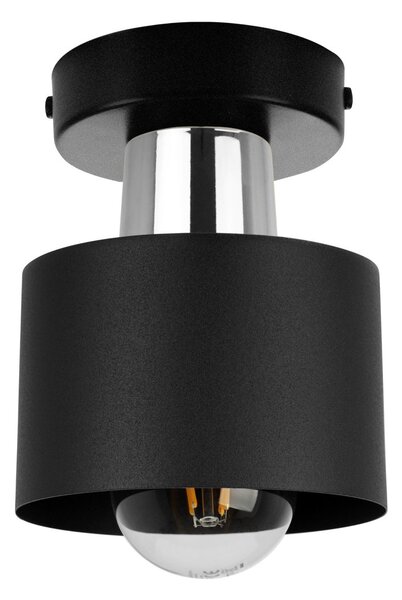 Stropní svítidlo PANTA, 1x černé kovové stínítko, CH