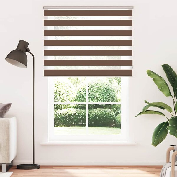 Zebra roleta hnědá 150x200 cm šířka látky 145,9 cm polyester
