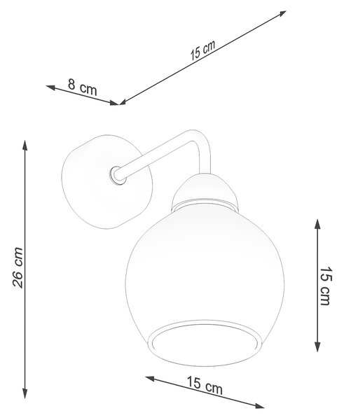 Sollux Lighting Nástěnné svítidlo ALINO 1 černé