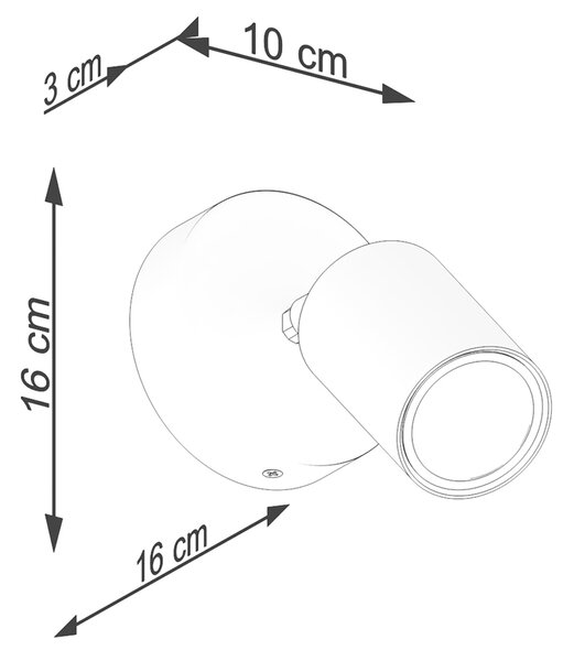 Sollux Lighting Nástěnné svítidlo VERDO černé