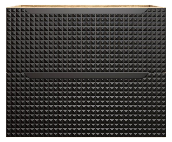 Comad Koupelnová skříňka pod umyvadlo Luxor Black 70 černá/dub olejovaný