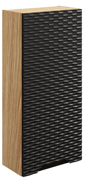 Comad Koupelnová skříňka závěsná horní Ocean Black 35 černá/dub olejovaný